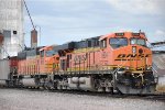 Tied down eastbound loaded coal train